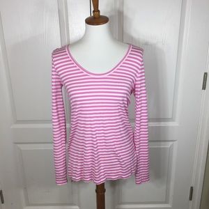 Banana Republic striped high low hem Top